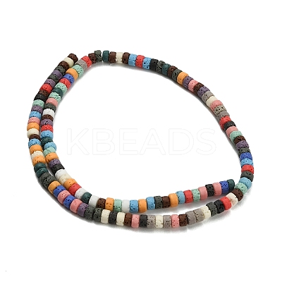 Synthetic Lava Rock Beads Strands G-A317-A01-02-1