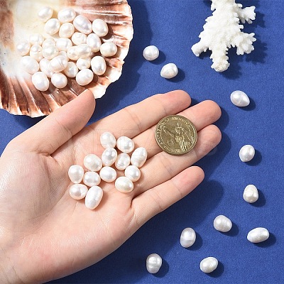 10Pcs Natural Cultured Freshwater Pearl Beads PEAR-YW0001-18-1