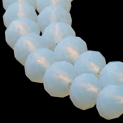 Imitation Jade Solid Color Glass Beads Strands EGLA-A034-J6mm-MD06-1