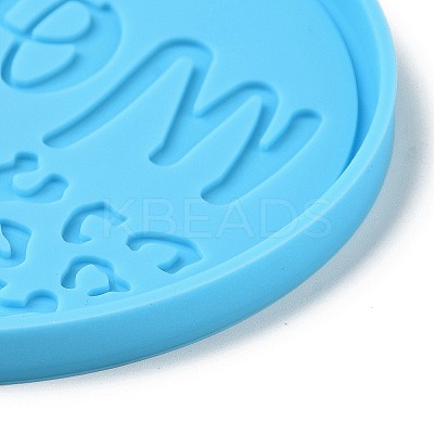 DIY Mother's Day Theme Flat Round Pendant Silicone Molds LS-SIMO-H010-02E-1