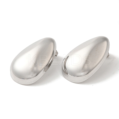 304 Stainless Steel Teardrop Stud Earrings EJEW-C114-31P-1