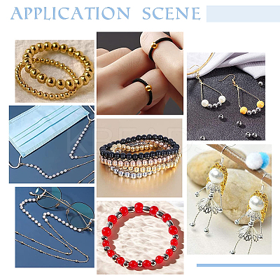 120Pcs 4 Styles 201 Stainless Steel Beads STAS-UN0043-33-1