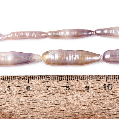 Natural Baroque Stick Pearl Keshi Pearl Beads Strands PEAR-N021-19-01C-1