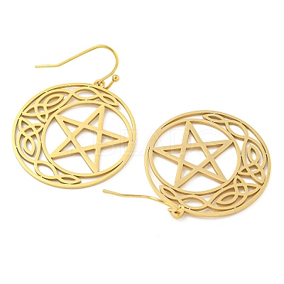 304 Stainless Steel Dangle Earrings for Women EJEW-F338-04G-01-1