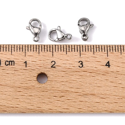 Tarnish Resistant 304 Stainless Steel Lobster Claw Clasps STAS-M262-01-9mm-1