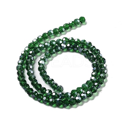 Electroplate Transparent Glass Beads Strands EGLA-A035-T4mm-A10-1
