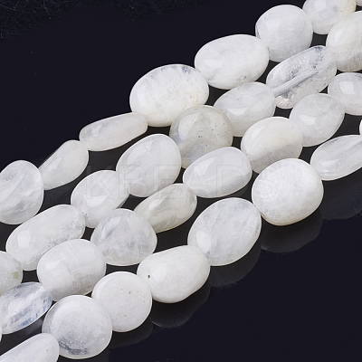 Natural Rainbow Moonstone Beads Strands X-G-Q961-27-1