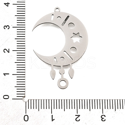 201 Stainless Steel Laser Cut Connector Charms STAS-S176-04P-1