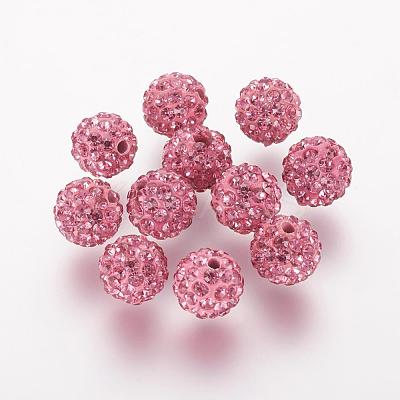 Polymer Clay Rhinestone Beads RB-K050-10mm-C25-1