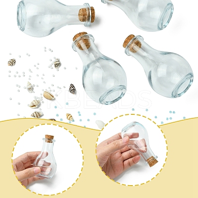 Ocean Beach Theme Glass & Shell Beads Wish Bottle DIY Making Kits DIY-FS0007-57-1