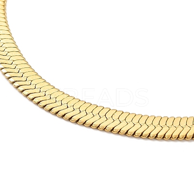 Ion Plating(IP) 304 Stainless Steel Herringbone Chain Bracelet for Men Women BJEW-E058-01C-G-1