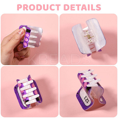 6Pcs 6 Style Acrylic Claw Hair Clips for Woman Girls Thick Hair PHAR-CA0001-006-1