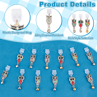 12Pcs 3 Styles 2 Colors Plastic Mobile Dustproof Plugs PALLOY-OC00041-1