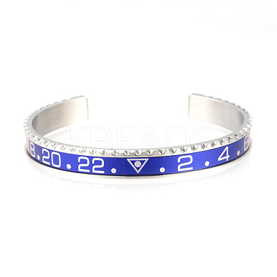 Tarnish Resistant 304 Stainless Steel Cuff Bangles BJEW-Q684-11A-1