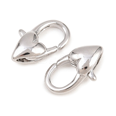 Brass Lobster Claw Clasps KK-H287-08C-P-1