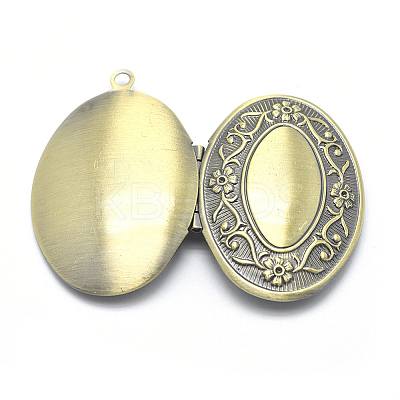 Brass Locket Pendants LS-KK-F717-01AB-NR-1