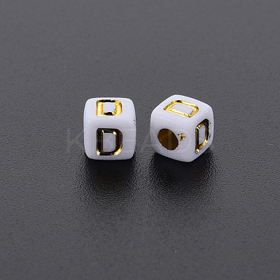 Opaque White Acrylic Beads MACR-Q242-010D-1