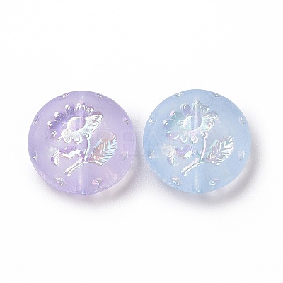Transparent Frosted Acrylic Beads OACR-P013-41M-1