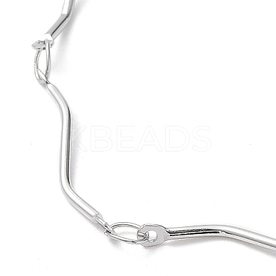 Non-Tarnish 304 Stainless Steel Twist Bar Link Chain Necklace NJEW-K249-11P-1