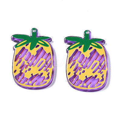 Translucent Acrylic Pendants TACR-T021-38C-1