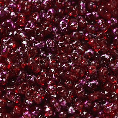 Spray Painted Glass Seed Beads SEED-F005-11A-01-1