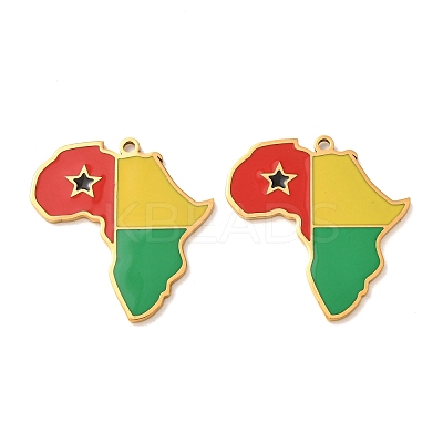 304 Stainless Steel & Enamel Pendants SA-CBA6ECE-01G-G06-1