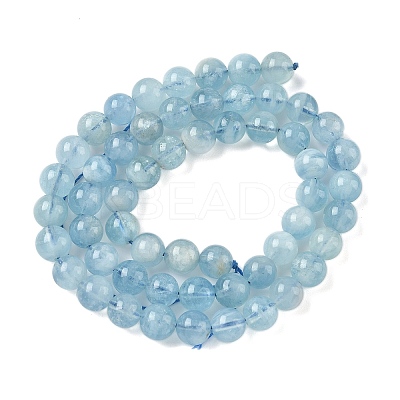 Natural Aquamarine Beads Strands G-D327-B01-6mm-1