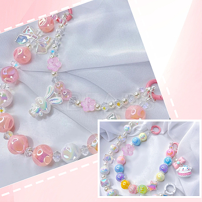 150Pcs Transparent Spray Painted Glass Beads GLAA-SP0001-23B-1