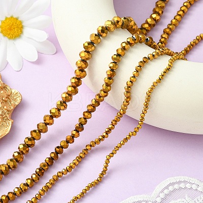 4 Strands 4 Styles Electroplate Transparent Glass Beads Strands EGLA-YW0001-84A-1