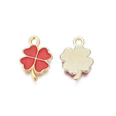 Rack Plating Alloy Enamel Pendants ENAM-N055-088-03LG-1