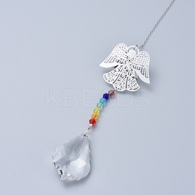 Crystals Chandelier Suncatchers Prisms Chakra Hanging Pendant AJEW-I040-09P-1