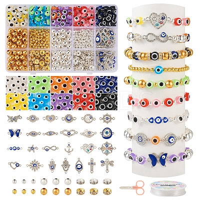 DIY Evil Eye Bracelet Making Kit DIY-TA0004-41-1