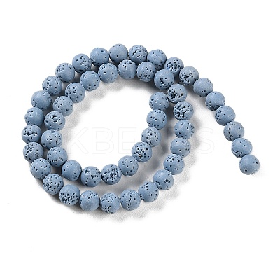 Synthetic Lava Rock Dyed Beads Strands G-H311-08B-06-1