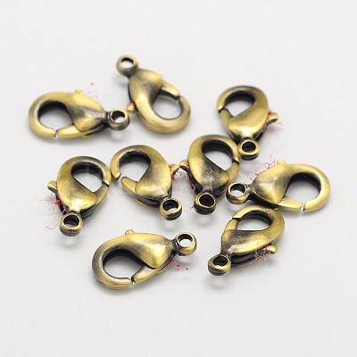 Brushed Antique Bronze Eco-Friendly Brass Lobster Claw Clasps LS-KK-M154-41AB-A-NR-1