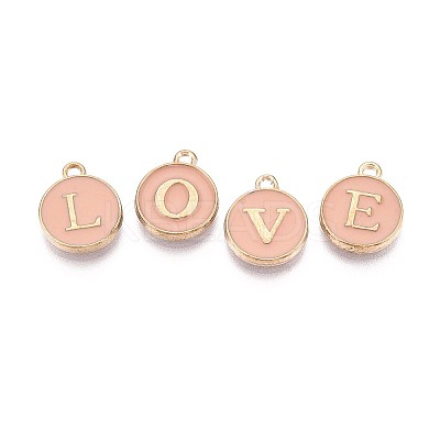 Initial Letter A~Z Alphabet Enamel Charms ENAM-Q437-04-1