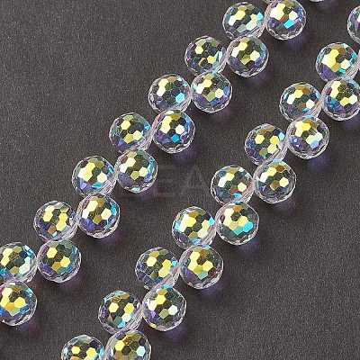 Transparent Glass Beads Strands GLAA-G096-01D-1
