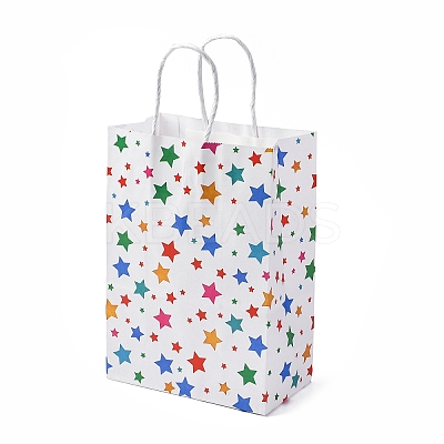 Star Print Paper Packing Tote Bags LS-CARB-R001-01D-1