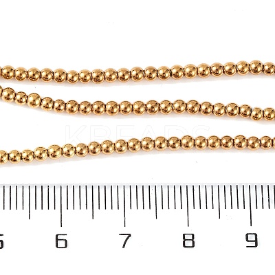 Electroplated Synthetic Non-magnetic Hematite Beads Strands G-H027-C01-01-1