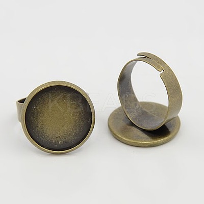 Adjustable Brass Pad Ring Findings X-KK-Q295-1