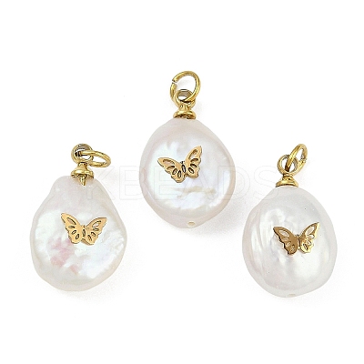 Natural Keshi Pearl Pendants STAS-Z136-01G-01-1