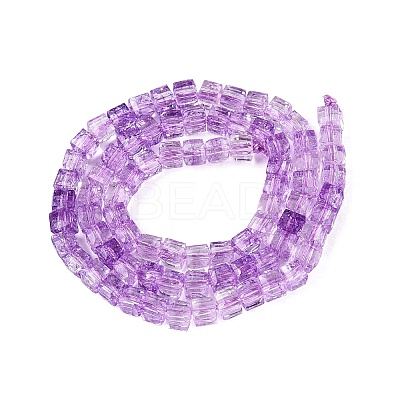 Crackle Transparent Glass Beads Strands GLAA-N062-4mm-09-1