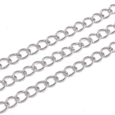 Tarnish Resistant 304 Stainless Steel Twisted Chains CHS-A003K-0.6mm-1