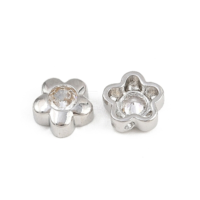 Brass Micro Pave Cubic Zirconia Beads KK-A269-56P-1