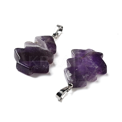 Natural Amethyst Pendants G-A203-01I-P-1