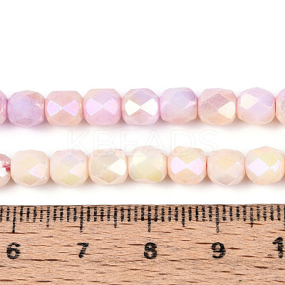 Anti-Tarnish Electroplate Glass Beads Strands GLAA-N057-6mm-07-1