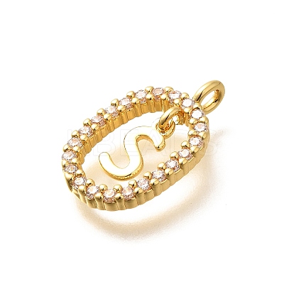 Brass Micro Pave Cubic Zirconia Pendants ZIRC-P123-01G-S01-1
