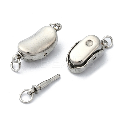 Tarnish Resistant 304 Stainless Steel Box Clasps STAS-Z066-05P-02-1