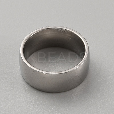 201 Stainless Steel Simple Plain Band Ring for Women RJEW-WH0015-02B-1