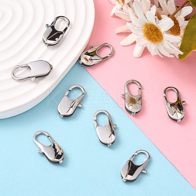 Tarnish Resistant 201 Stainless Steel Lobster Claws Key Clasps STAS-Q131-1