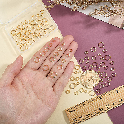 100Pcs Brass Split Rings FIND-HY0005-04B-1